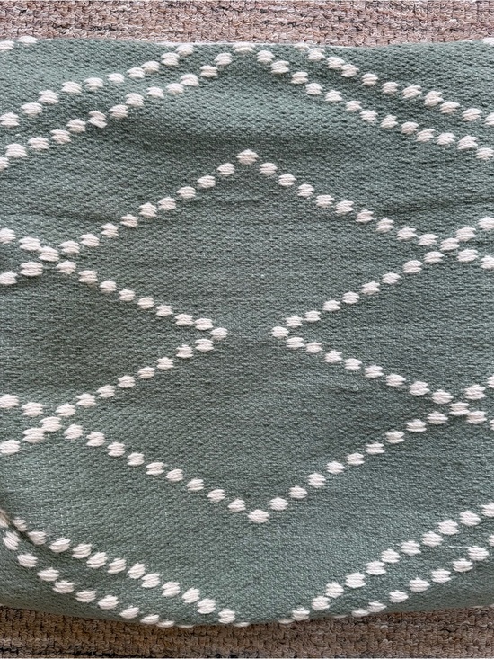Crate&Barrel Other - Crate & Barrel Byzan Pillow Covers (3) 23”x23” Sage Green with Cream Accents